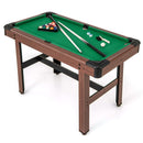 122 cm Wooden Pool Table with Ball and Cue Set – Green