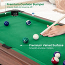 122 cm Wooden Pool Table with Ball and Cue Set – Green