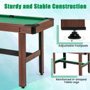 122 cm Wooden Pool Table with Ball and Cue Set – Green