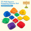 11-Piece Varied-Height Kids Balance Stepping Stones – Multicolour