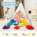 11-Piece Varied-Height Kids Balance Stepping Stones – Multicolour