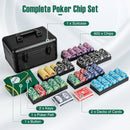 600-Piece Poker Chip Set with Lockable Case – Black
