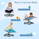 Kids elephant sensory swivel chair in blue, promoting core strength and balance with a non-slip metal base for safe.