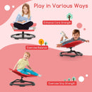 Kids elephant sensory swivel chair in red, promoting core strength and balance with a non-slip metal base for safe.