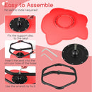 Elephant sensory swivel chair assembly components, featuring a non-slip metal base and ergonomic seat design.