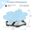 Blue petal sensory swivel chair with non-slip metal base, 360° spinning action for kids, promotes core strength and.