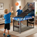 10-in-1 Multi-Game Table with Basketball and Archery – Blue