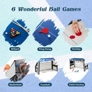 10-in-1 Multi-Game Table with Basketball and Archery – Blue