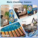10-in-1 Multi-Game Table with Basketball and Archery – Blue