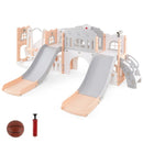 Toddler Double Slide and Swing Playset – Pink