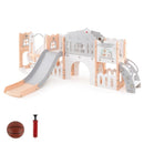 Toddler Slide and Swing Playset with Storage – Pink
