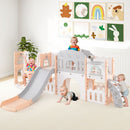 Toddler Slide and Swing Playset with Storage – Pink