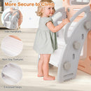 Toddler Slide and Swing Playset with Storage – Pink