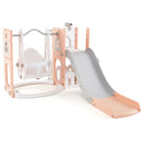 L-Shaped Toddler Slide and Swing Set – Pink