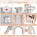9-in-1 L-Shaped Toddler Slide and Climber Playset – UY10152FH