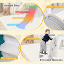 9-in-1 L-Shaped Toddler Slide and Climber Playset – UY10152HB