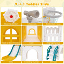 9-in-1 L-Shaped Toddler Slide and Climber Playset – UY10152YW