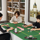 201 cm Folding Poker Tabletop with Eight Player Positions – Green