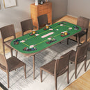 201 cm Folding Poker Tabletop with Eight Player Positions – Green
