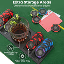 201 cm Folding Poker Tabletop with Eight Player Positions – Green
