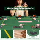 201 cm Folding Poker Tabletop with Eight Player Positions – Green