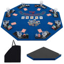 120 cm Folding Poker Tabletop with Carry Bag – Blue