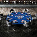 120 cm Folding Poker Tabletop with Carry Bag – Blue