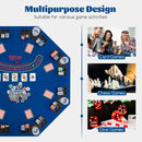 120 cm Folding Poker Tabletop with Carry Bag – Blue