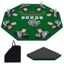 120 cm Folding Poker Tabletop with Carry Bag – Green