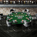 120 cm Folding Poker Tabletop with Carry Bag – Green