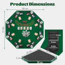 120 cm Folding Poker Tabletop with Carry Bag – Green