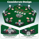 120 cm Folding Poker Tabletop with Carry Bag – Green