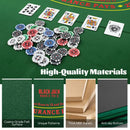 120 cm Folding Poker Tabletop with Carry Bag – Green
