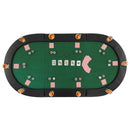 Green 10-player foldable padded poker table top