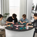 Green 120 cm six-player foldable poker table top