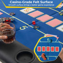 182 cm Folding Poker Table with Padded Rail – Blue