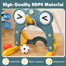 4-in-1 Kids Basketball and Sports Activity Set – Green and Yellow