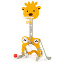 4-in-1 Kids Basketball and Sports Activity Set – Yellow and Grey