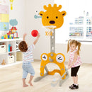 4-in-1 Kids Basketball and Sports Activity Set – Yellow and Grey