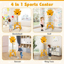 4-in-1 Kids Basketball and Sports Activity Set – Yellow and Grey