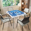 90 cm Folding Mahjong Table with Felt Mat – Blue