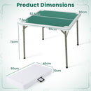90 cm Folding Mahjong Table with Felt Mat – Green