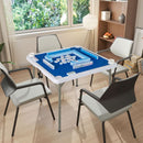90 cm Folding Mahjong Table with Felt Mat – Navy