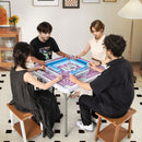 90 cm Folding Mahjong Table with Felt Mat – Pink