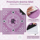 90 cm Folding Mahjong Table with Felt Mat – Pink