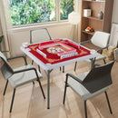 90 cm Folding Mahjong Table with Felt Mat – Red