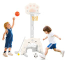 3-in-1 Kids Basketball, Football and Golf Set – Grey