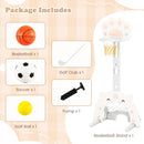 3-in-1 Kids Basketball, Football and Golf Set – Grey