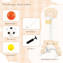 3-in-1 Kids Basketball, Football and Golf Set – Coffee