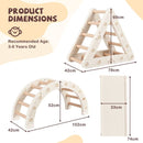 Kids Triangle Climber, Arch and Double-Sided Ladder Set – Coffee
